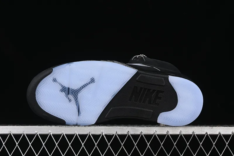All categories Air Jordan Jordan series basketball shoes Air Jordan 5 pure original version Air Jordan 5 Black "Metallic Reimagined" AJ5 Joe 5 black silver HF3975-001